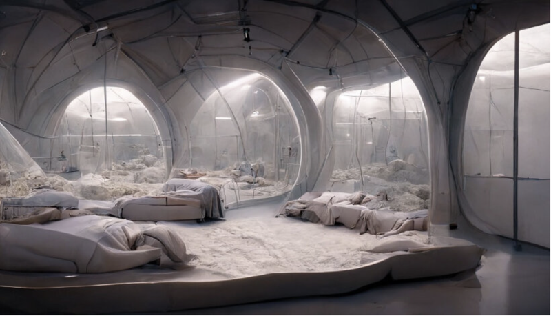 Dream Hotel (2023), made in collaboration with Pattie Maes and Carsten Höller